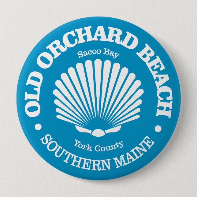 Badge Rond 10 Cm Old Orchard Beach (coquillage) (Devant)