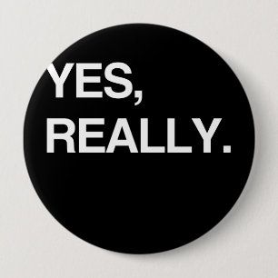 BADGE ROND 10 CM OUI, VRAIMENT