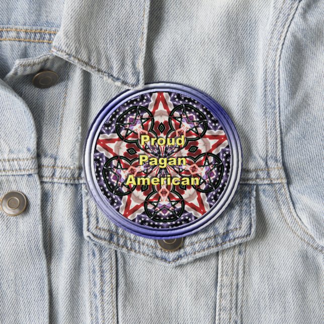 Badge Rond 10 Cm Pagan Patriot (En situation)