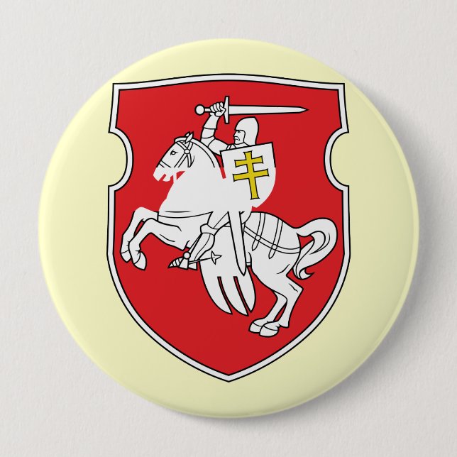 Badge Rond 10 Cm Pahonia, Belarus (Devant)