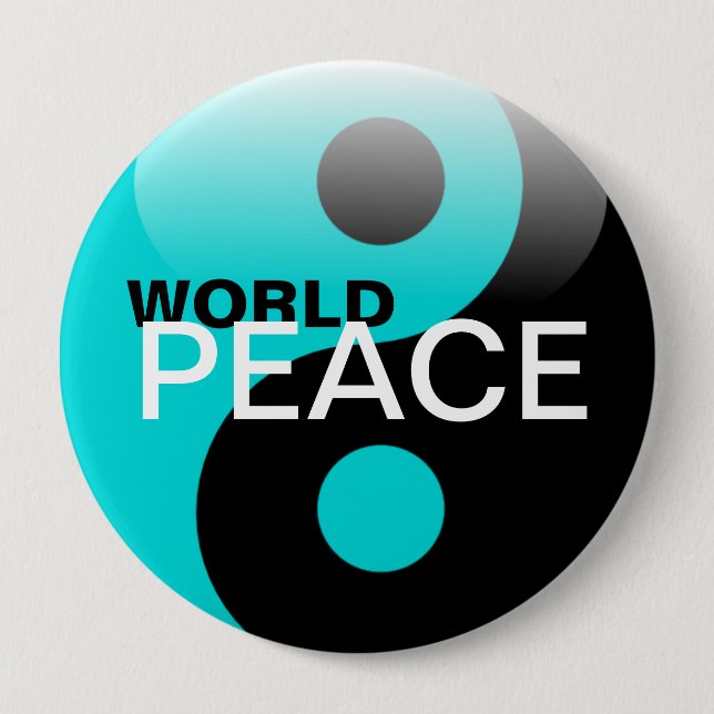 Badge Rond 10 Cm paix mondiale (Devant)