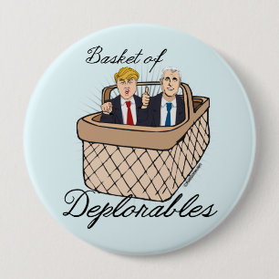 Badge Rond 10 Cm Panier de Deplorables - penny d'atout