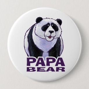 Badge Rond 10 Cm Papa Panda Bear
