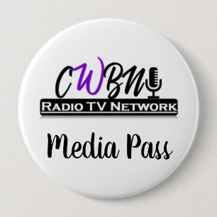 Badge Rond 10 Cm Passage de médias de réseau de radio de CWBN