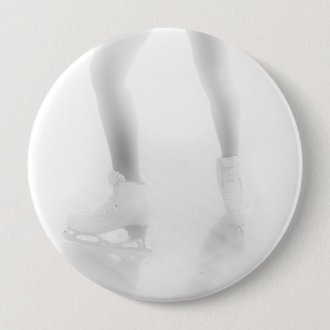 Badge Rond 10 Cm Patinage sur glace (Devant)
