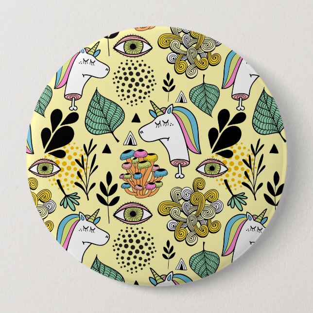 Badge Rond 10 Cm Pauvre licorne (Devant)