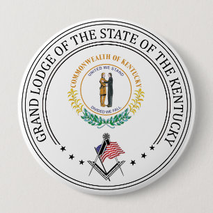 Badge Rond 10 Cm Pavillon de franc-maçonnerie de l'Etat du Kentucky