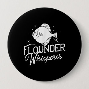 Badge Rond 10 Cm Pêcheur-cadeau de poisson à la crevette