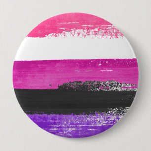 Badge Rond 10 Cm Peinture à fioriture Genderfluide