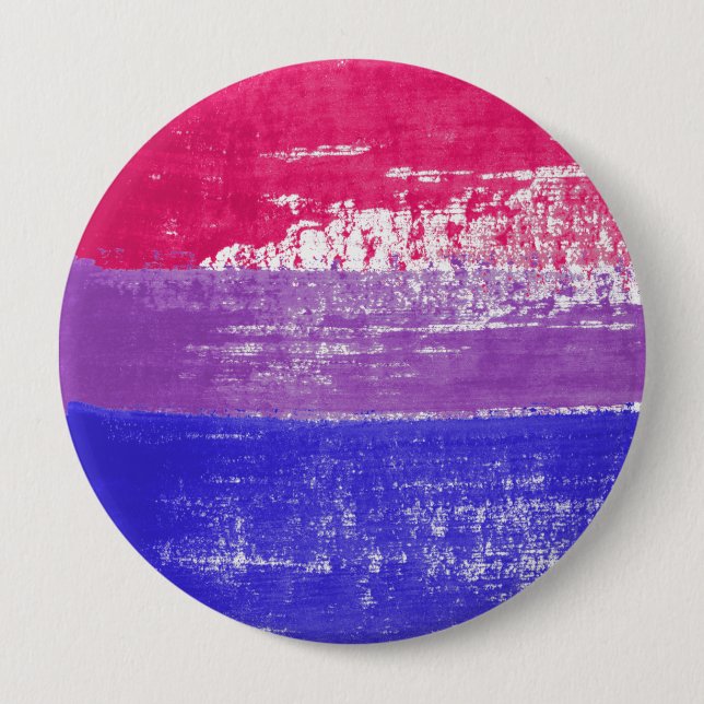 Badge Rond 10 Cm Peinture à fioritures bisexuelle (Devant)