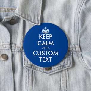 Badge Rond 10 Cm Personnalisé Garder calme énorme boutons ronds d