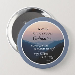 Badge Rond 10 Cm Personnaliser les fêtes d'Ordination du 30e annive