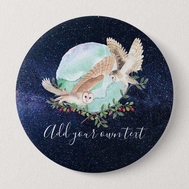 Badge Rond 10 Cm Personnalité d'Owls (Devant)
