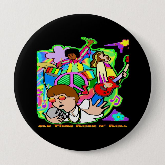 Badge Rond 10 Cm Petit pain ancien de N de roche (Devant)