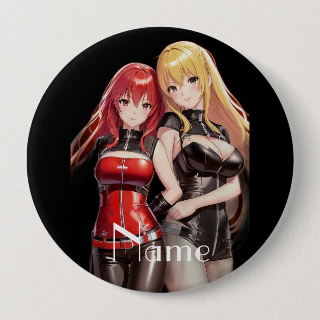 Badge Rond 10 Cm Petites filles Anime Thunder_Cove (Devant)