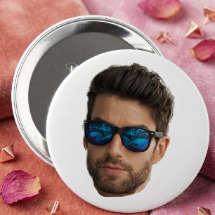 Badge Rond 10 Cm Photo de visage personnalisée