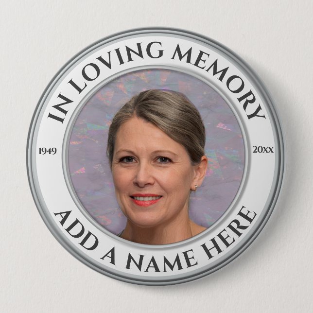 Badge Rond 10 Cm Photo Memorial (Devant)