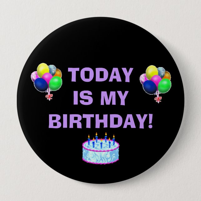 Badge Rond 10 Cm Pin d'anniversaire (Devant)