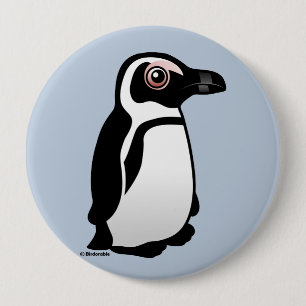 Badge Rond 10 Cm Pingouin africain