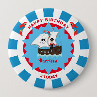 Pirate Birthday Cute Ship Kids Personnalisé