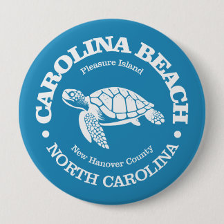 Badge Rond 10 Cm Plage de Carolina (tortue de mer)