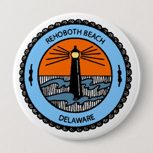 Badge Rond 10 Cm Plage de Rehoboth