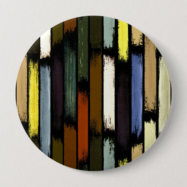 Badge Rond 10 Cm Pluie de couleurs 4 (Devant)