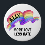 Badge Rond 10 Cm Plus d'amour moins de haine | Bouton LGBT Ally Pri<br><div class="desc">Il est temps de prendre position pour LOVE. Dans un monde où le dicton "L'amour est l'amour" devient encore plus populaire, il est important de se rappeler que si vous aimez quelqu'un du sexe opposé, quelqu'un du même sexe, ou les deux, vous êtes apprécié et aimé. Ajoutez votre libellé personnalisé...</div>
