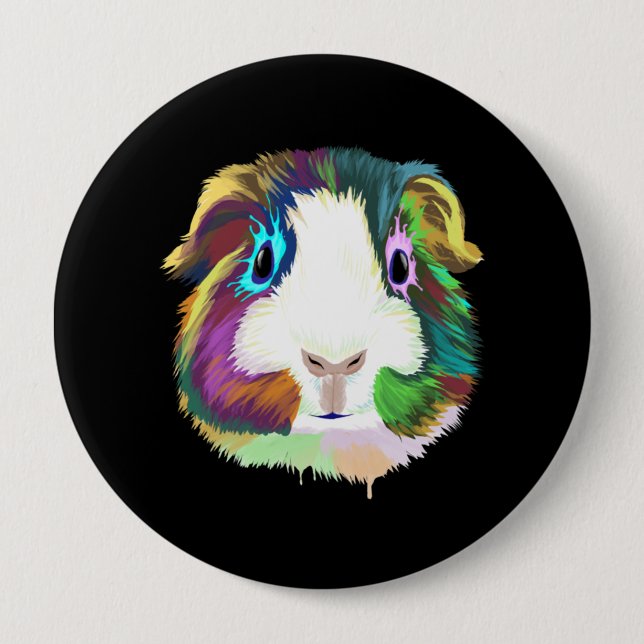 Badge Rond 10 Cm Pochon de Guinée (Devant)