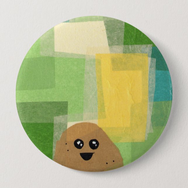 Badge Rond 10 Cm Pomme de terre ! Vegeta-Bouton (Devant)