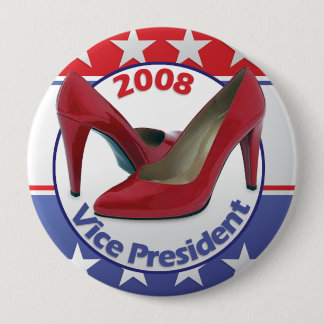 Badge Rond 10 Cm Pompes rouges de Sarah Palin