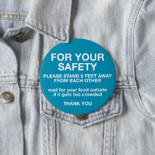 Badge Rond 10 Cm Pour votre sécurité