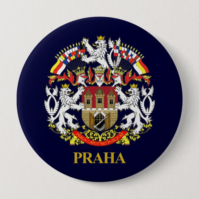 Badge Rond 10 Cm Prague (Prague) (Devant)