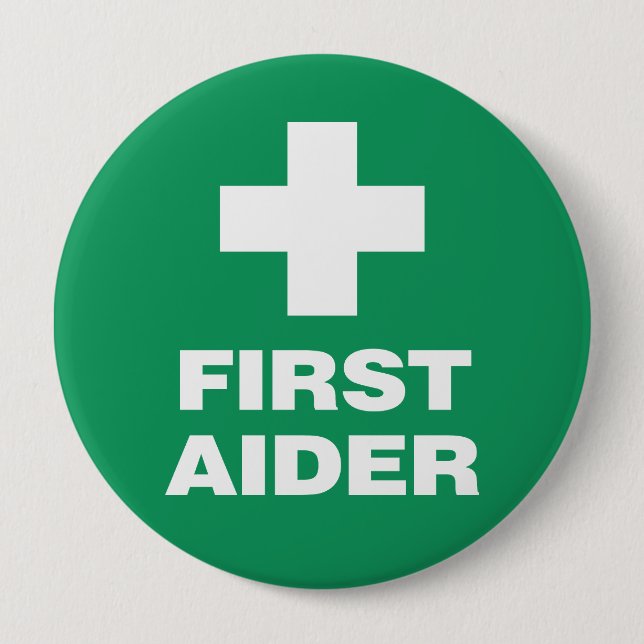 Badge Rond 10 Cm Premier Aider (Devant)