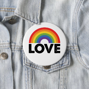 Badge Rond 10 Cm Pride L'amour est amour L'égalité gay Rainbow LGBT