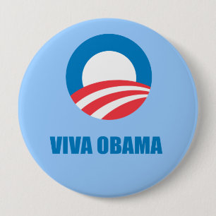 Badge Rond 10 Cm Pro-Obama - VIVA OBAMA