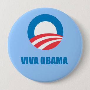 Badge Rond 10 Cm Pro-Obama - VIVAT OBAMA