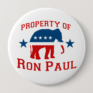 BADGE ROND 10 CM PROPRIÉTÉ DE RON PAUL