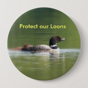 Badge Rond 10 Cm Protégez notre bouton de dingues