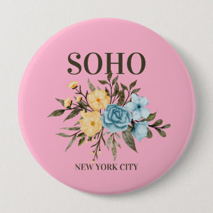 Badge Rond 10 Cm Quartier SOHO, New York