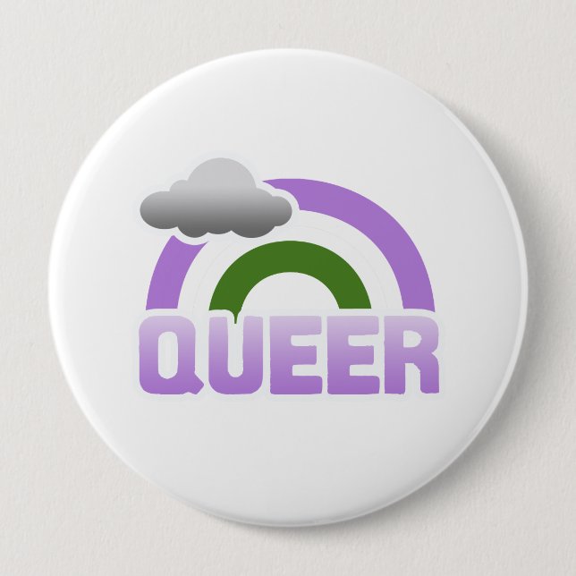 BADGE ROND 10 CM QUEER RAINBOW (Devant)
