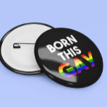 Badge Rond 10 Cm Rainbow Né ce Gay pride<br><div class="desc">Cette conception a été créée par art numérique. Elle peut être personnalisée dans la zone fournie ou customisée en choisissant le clic pour customiser une autre option et en changeant le nom, les initiales ou les mots. Vous pouvez également modifier la couleur et le style du texte ou supprimer le...</div>