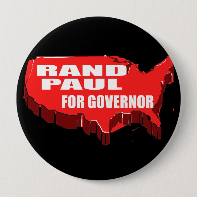 BADGE ROND 10 CM RAND PAUL POUR LE SÉNAT (Devant)