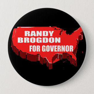 BADGE ROND 10 CM RANDY BROGDON POUR LE GOUVERNEUR