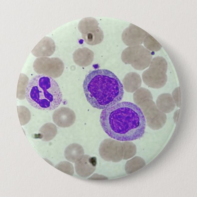 Badge Rond 10 Cm rbcs wbcs laboratoire de diapositive microscope hé (Devant)