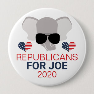Badge Rond 10 Cm Republicans for Joe 2020 Elephant