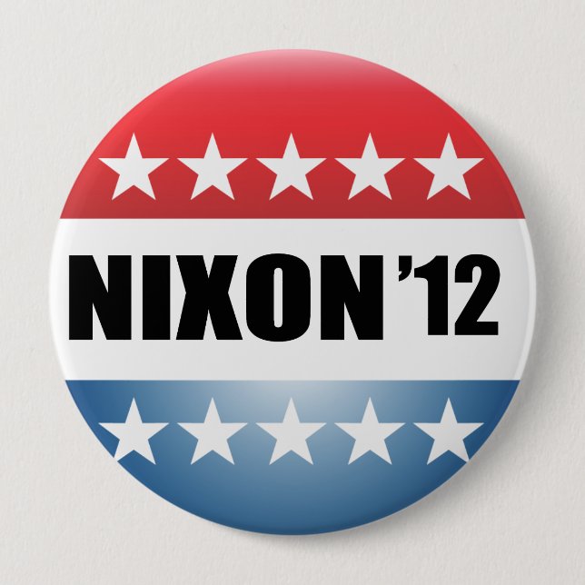 BADGE ROND 10 CM RICHARD NIXON (Devant)