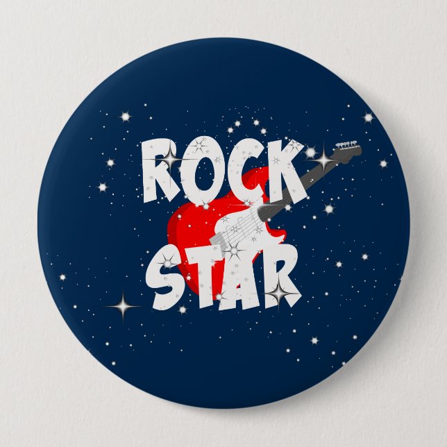 Badge Rond 10 Cm "Rock Star" (Devant)