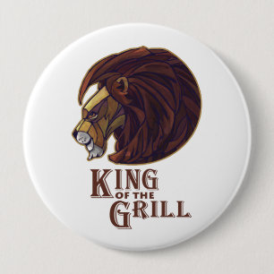Badge Rond 10 Cm Roi du Grill