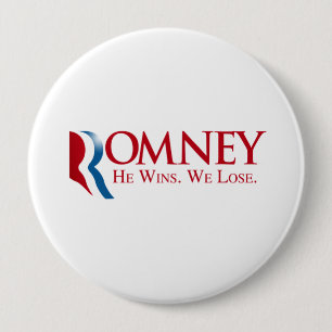 Badge Rond 10 Cm Romney - il gagne. Nous perdons